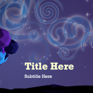 Psalm 42:8 PowerPoint. Low-poly night scene with trees and a full moon.