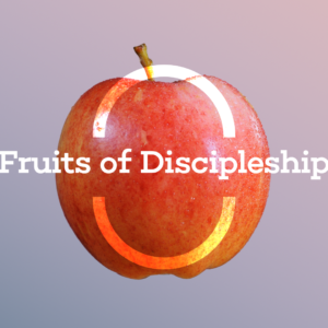 Fruits of Discipleship Videos. A single red apple spins slowly in the middle of the screen.