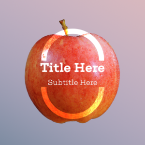 Fruits of Discipleship PowerPoint. A single red apple spins slowly in the middle of the screen.