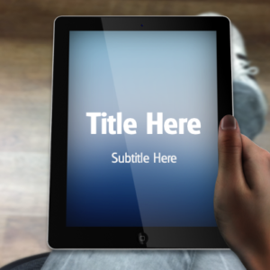 Ancient Words, Ever New PowerPoint. Person holding a tablet, reading the Bible.