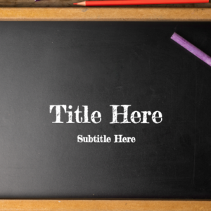 Chalkboard PowerPoint. Chalkboard features a welcome message.