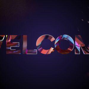 Colorful Splines Videos. Abstract motion graphic against a purple gradient background.