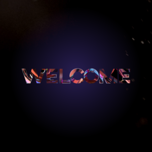 Colorful Splines Social Media. Abstract motion graphic against a purple gradient background.