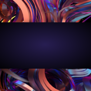 Colorful Splines Graphics. Abstract motion graphic against a purple gradient background.