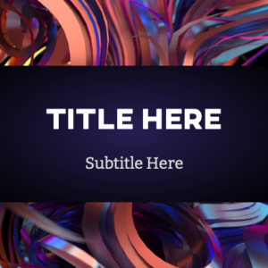 Colorful Splines PowerPoint. Abstract motion graphic against a purple gradient background.