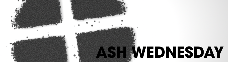 Particles of dust form a cross for Ash Wednesday.