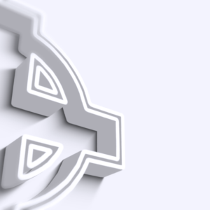 White Cross Graphics. A geometric cross reveals itself. Perfect for Easter.