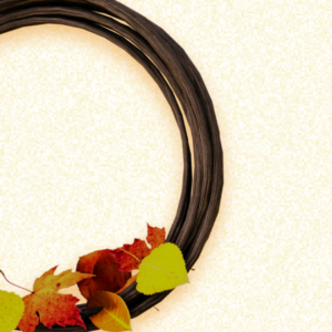 Fall Wreath Graphics. A wreath of fall leaves welcomes everyone.