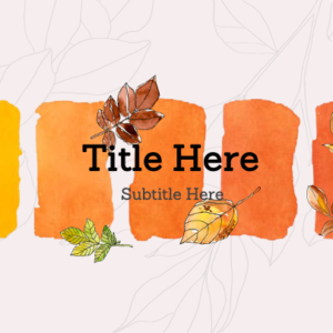 Fall Greetings PowerPoint. Bursts of color and fall leaves welcome everyone.
