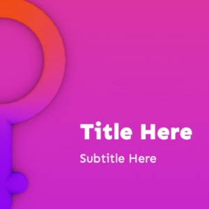 Women's History Month PowerPoint.. The female symbol against a purple background.