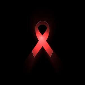 Red Ribbon Graphics. A lone red ribbon, marking World AIDS Day and those who've been lost to HIV and AIDS.