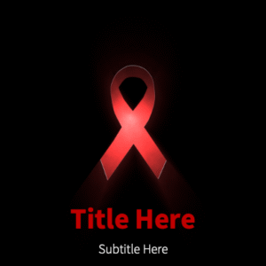 Red Ribbon PowerPoint. A lone red ribbon, marking World AIDS Day and those who've been lost to HIV and AIDS.