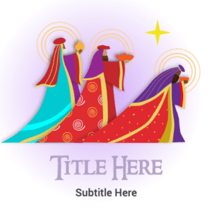 Magi PowerPoint. Three wise men from the East bring gifts to the newborn, Jesus.