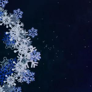 Winter Wreath Graphics. Snowflakes form a wreath to celebrate winter.
