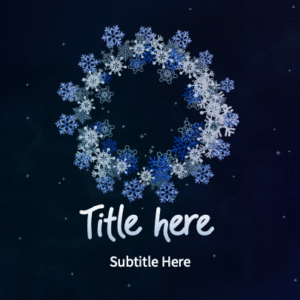 Winter Wreath PowerPoint. Snowflakes form a wreath to celebrate winter.