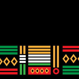 Bold Heritage Graphics. An afrocentric design featuring geometric shapes in red, gold and green.