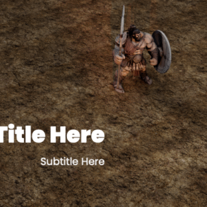 David and Goliath Powerpoint. The giant Goliath prepares for battle against David.