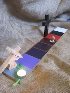 Miniature pieces lay out the progression of Easter Holy Week