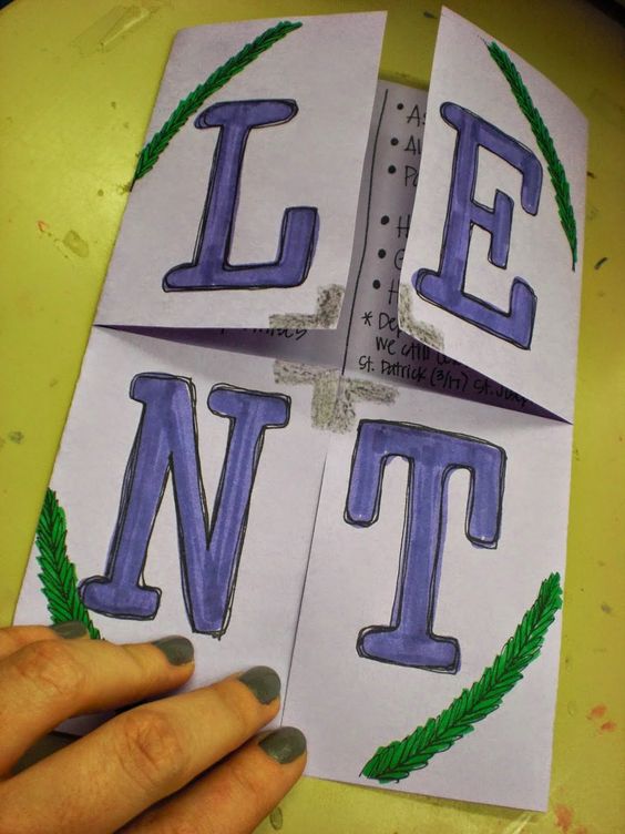 A handmade note card for Lent