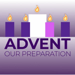 Advent Preparation Videos. Purple, pink and white candles help us prepare for Advent.